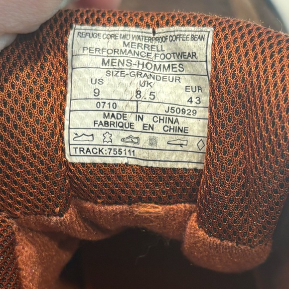 Merrell Refuge Core Waterproof Hiking Boots - Size 9 - Picture 9 of 9